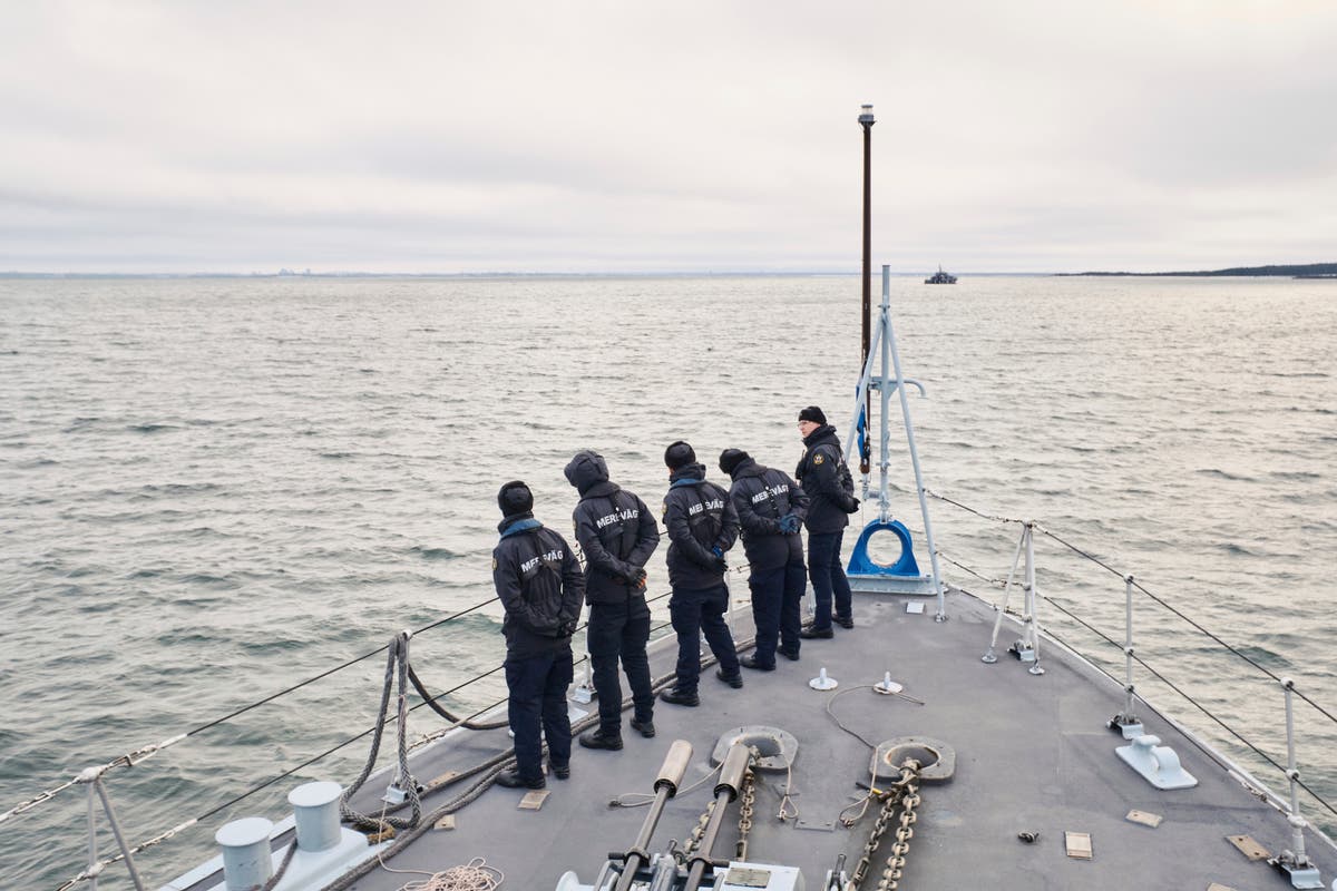 Estonia steps up patrols in the icy Baltic Sea in a show of force after suspected cable sabotage