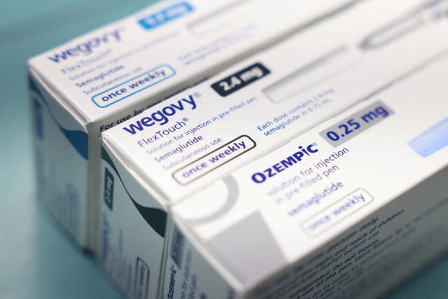<p>Vials of Wegovy and Ozempic at a pharmacy in London</p>