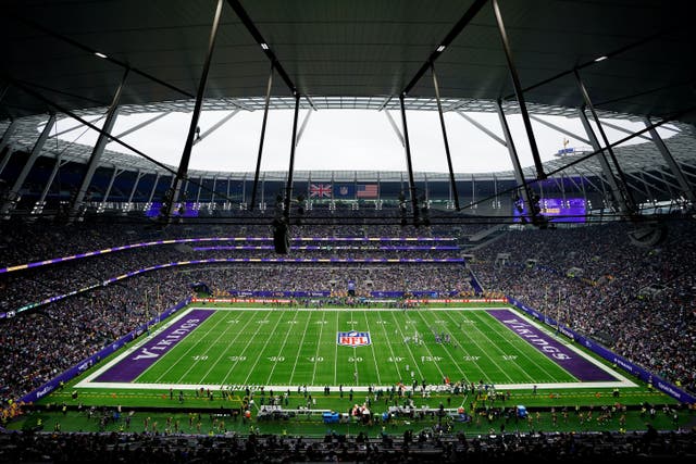 <p>NFL International matches will be staged at the Tottenham Hotspur Stadium and Wembley Stadium in the 2025 regular season (Zac Goodwin/PA)</p>