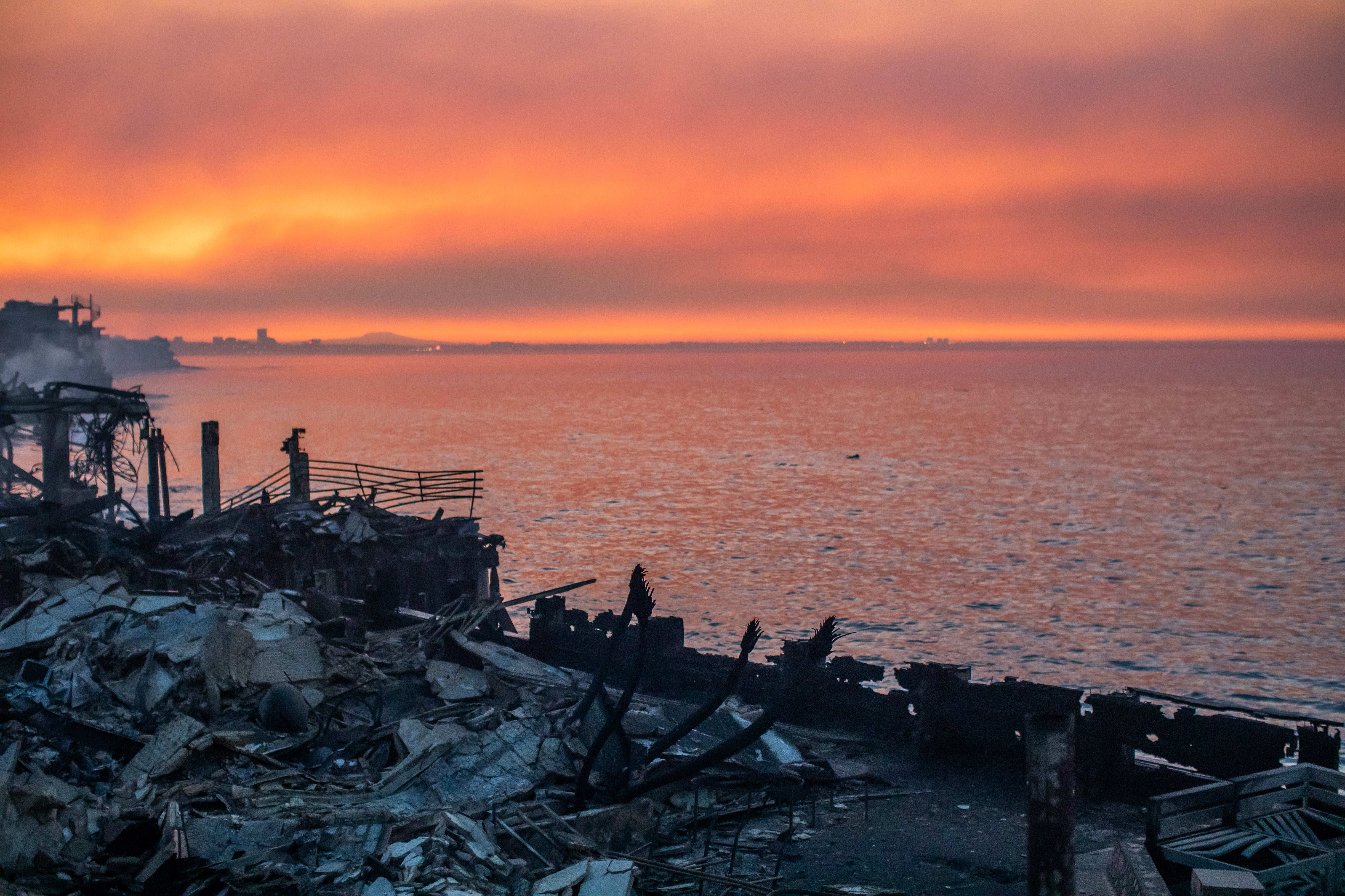 The breadth of the destruction in areas like Pacific Palisades, above, has been staggering