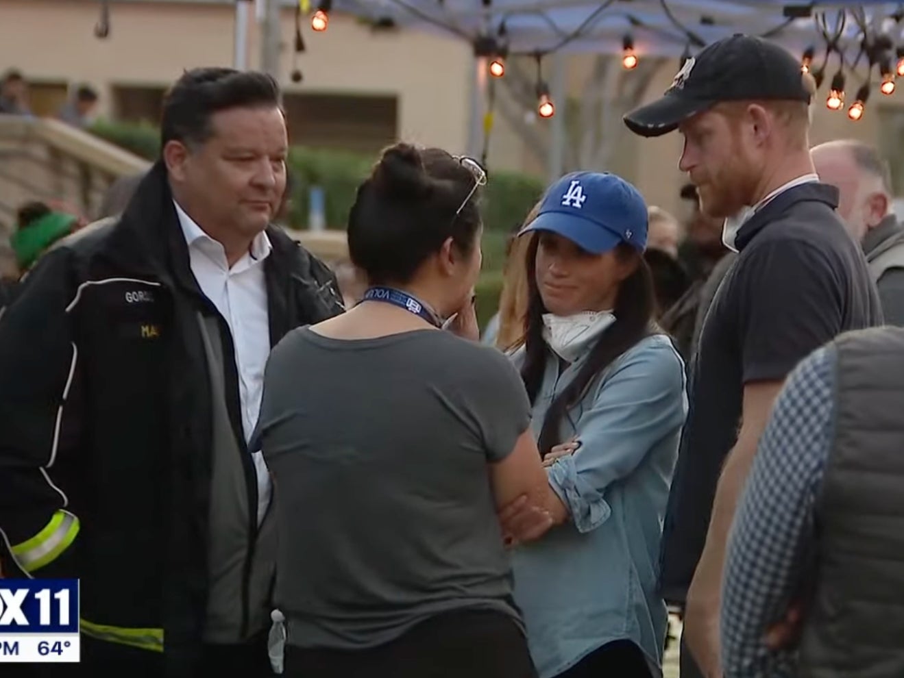 The Sussexes speaking with people affected by the wildfires