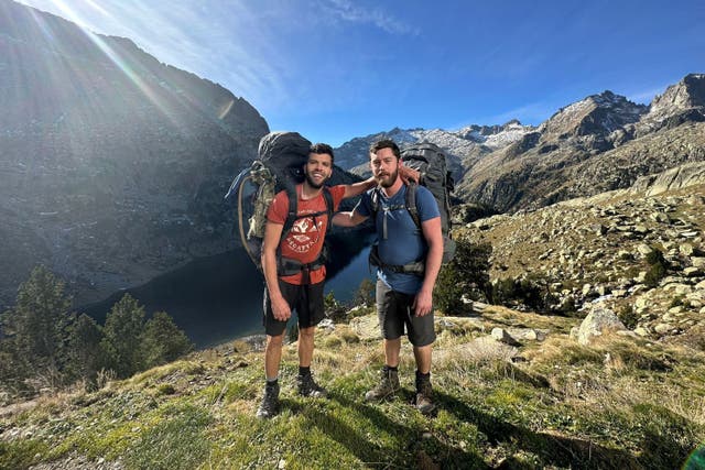 <p>Aziz Ziriat (left) and Sam Harris (right), who went missing in Italy’s Dolomite mountains (Family handout/PA)</p>