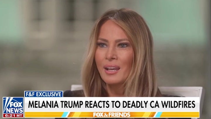 <p>Melania Trump sends message to victims of deadly LA wildfires.</p>