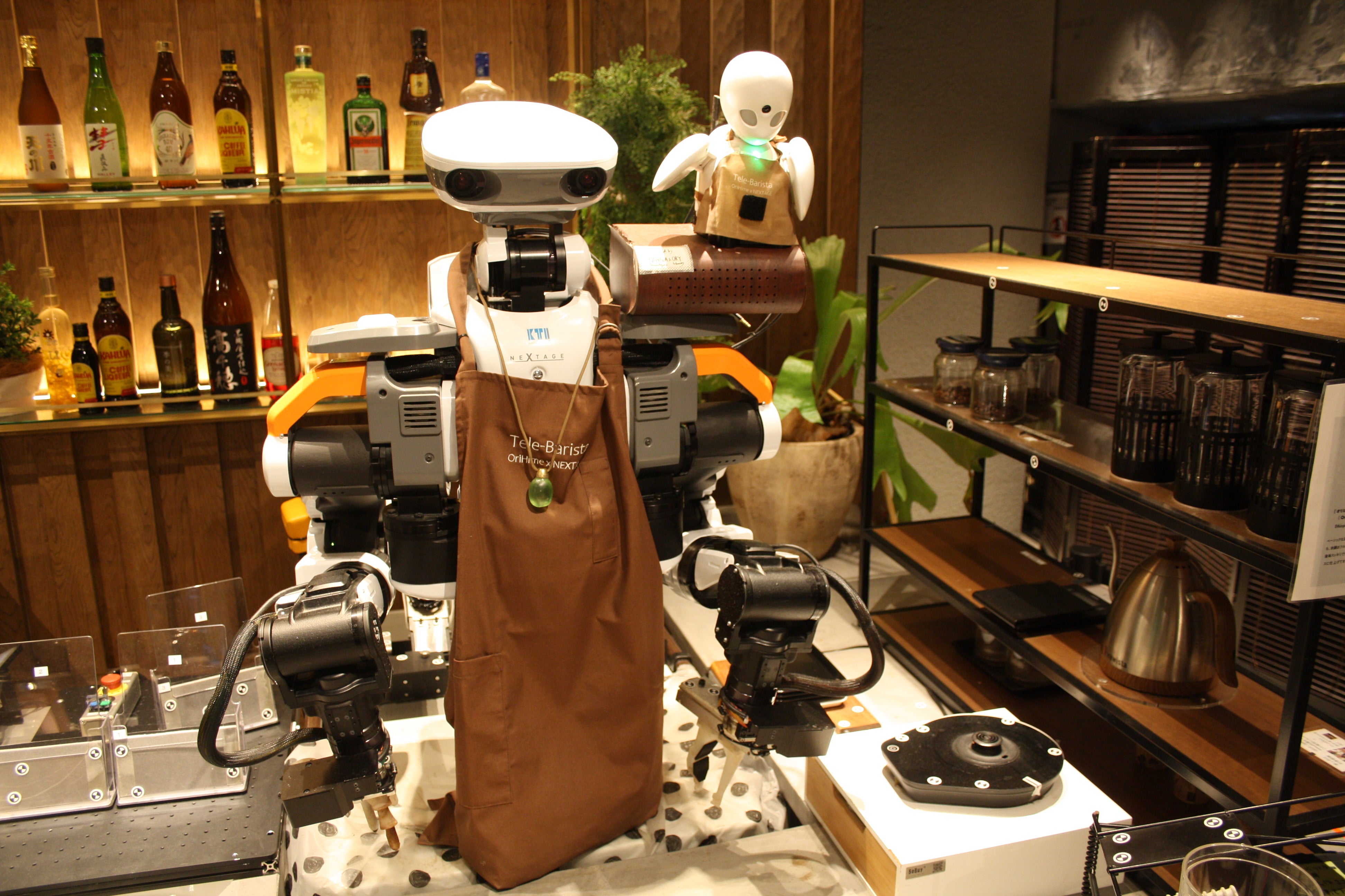 OryLab is working on introducing more functionality for its robots, so pilots can brew coffee and make cocktails remotely too