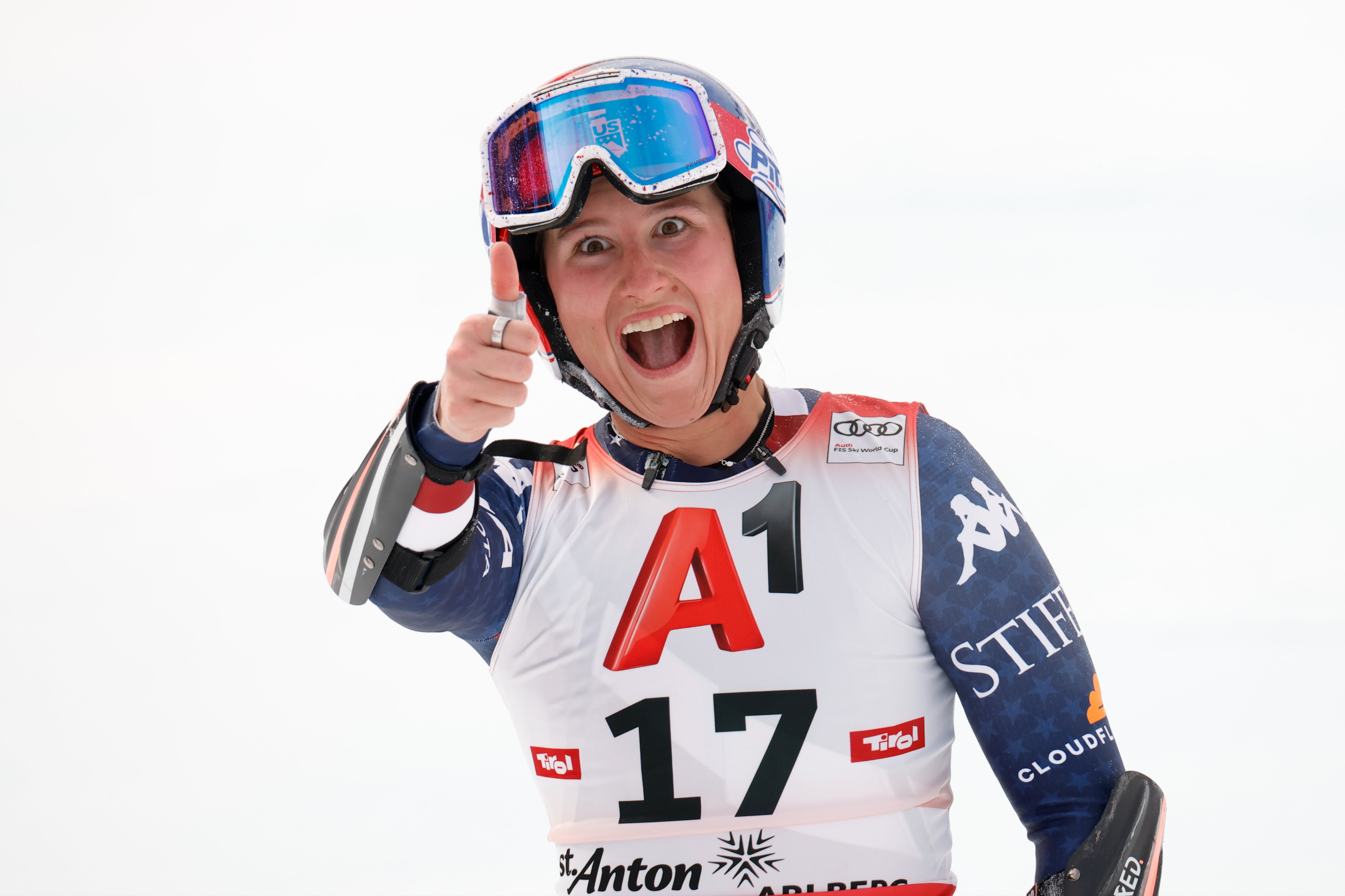 Rising star Lauren Macuga produceed a stunning run in St Anton