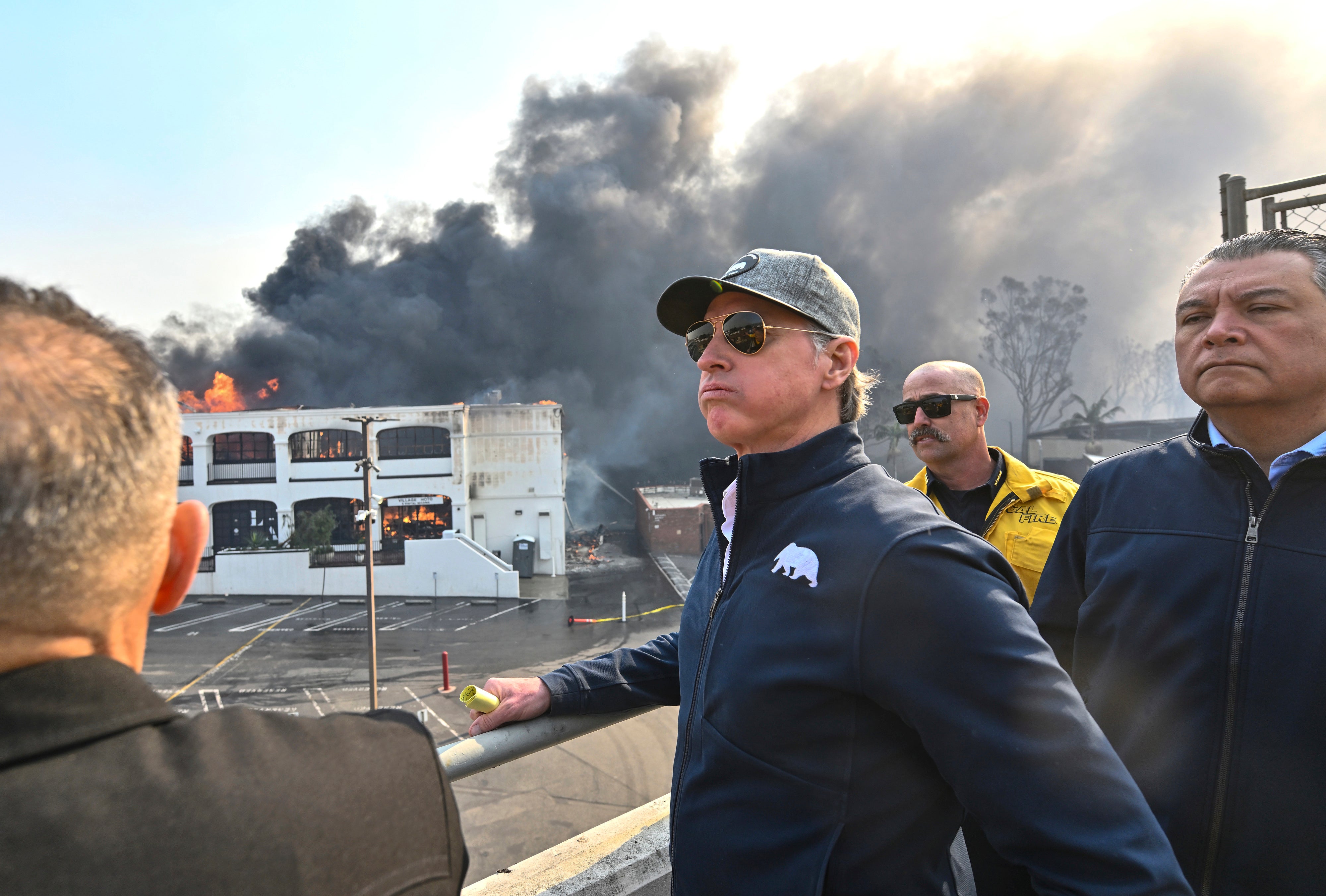 Trump lashed out at Gavin Newsom and suggested that state officials were deliberately stopping water from flowing into the area