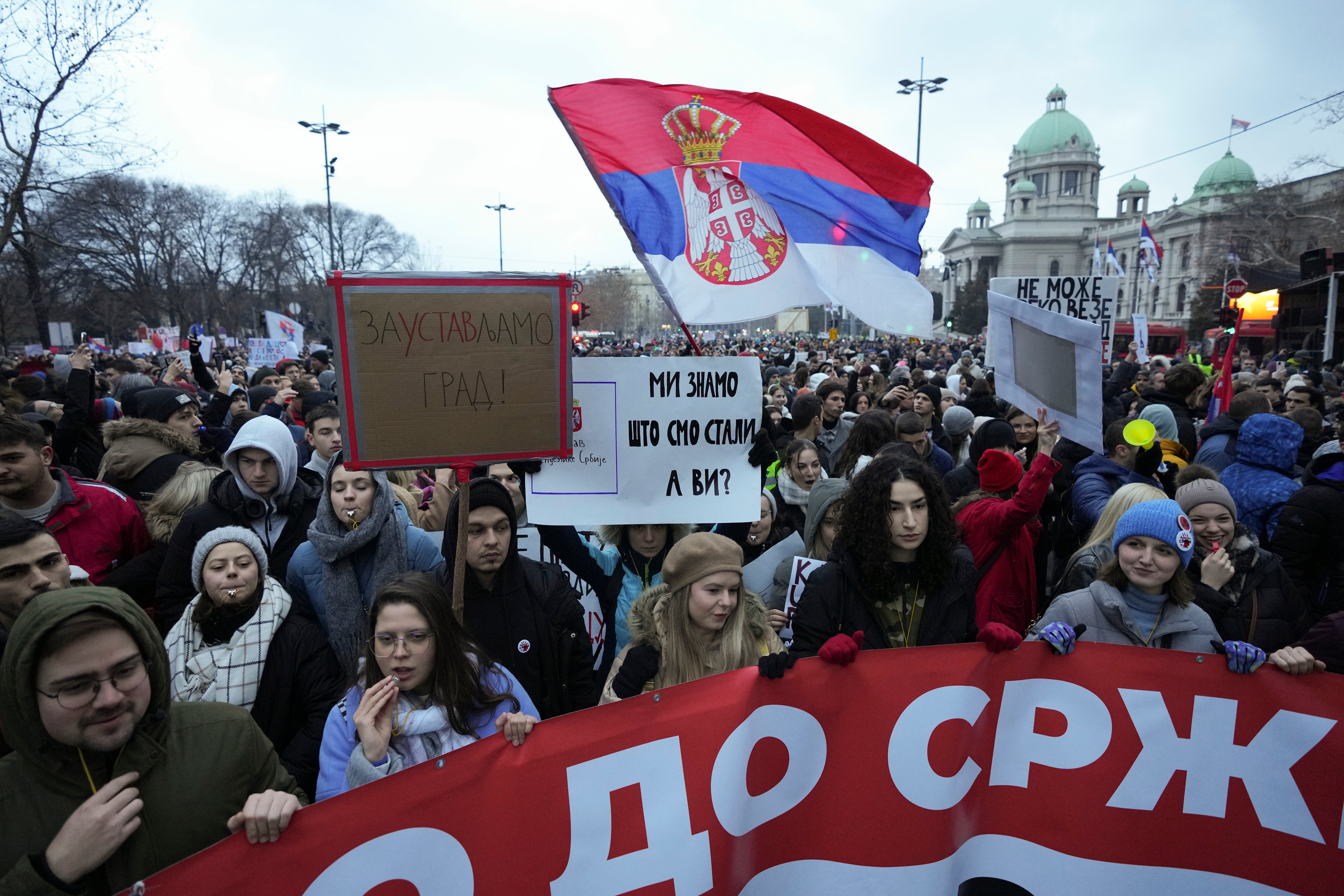 Serbia Roof Collapse Protest