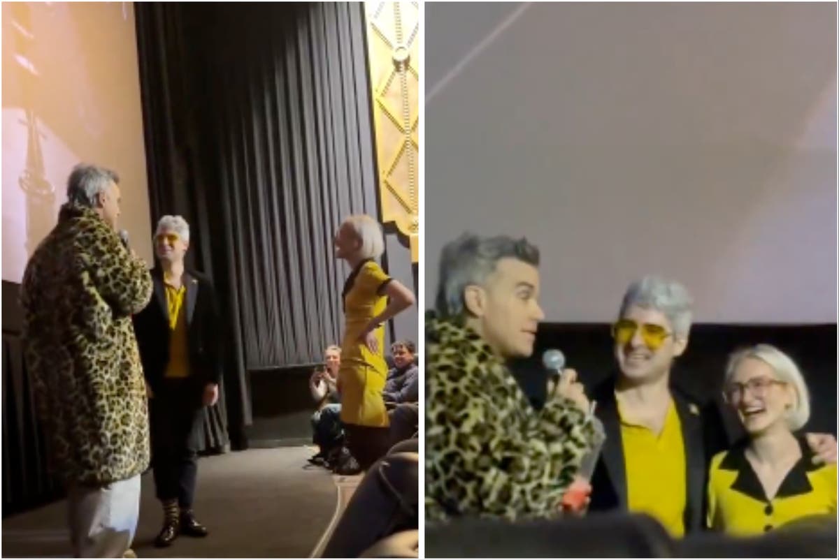 Robbie Williams officiates surprise wedding at Better Man movie screening