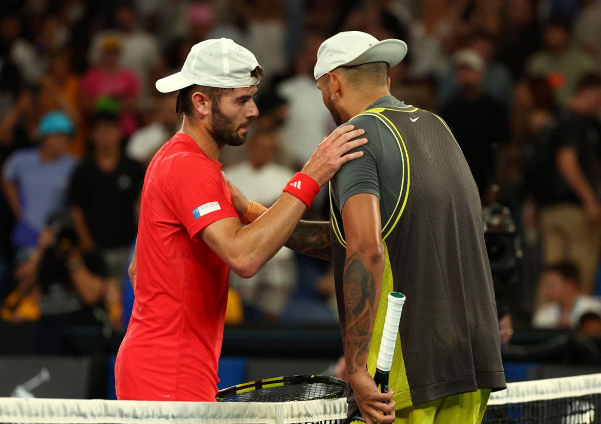 Australian Open scores as Kyrgios loses to Fearnley, Djokovic beats wildcard