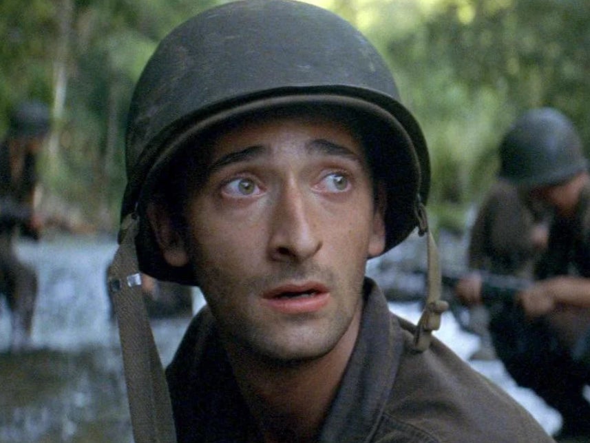 Adrien Brody em 'A Fina Linha Vermelha'