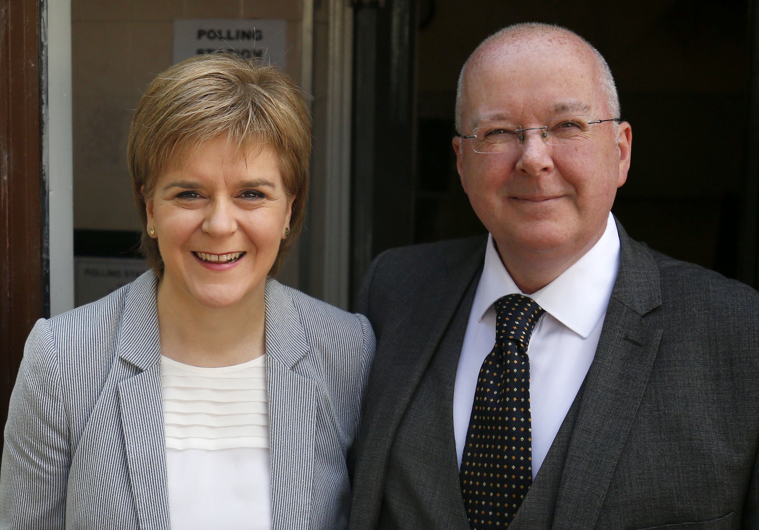 Nicola Sturgeon and with her husband Peter Murrell