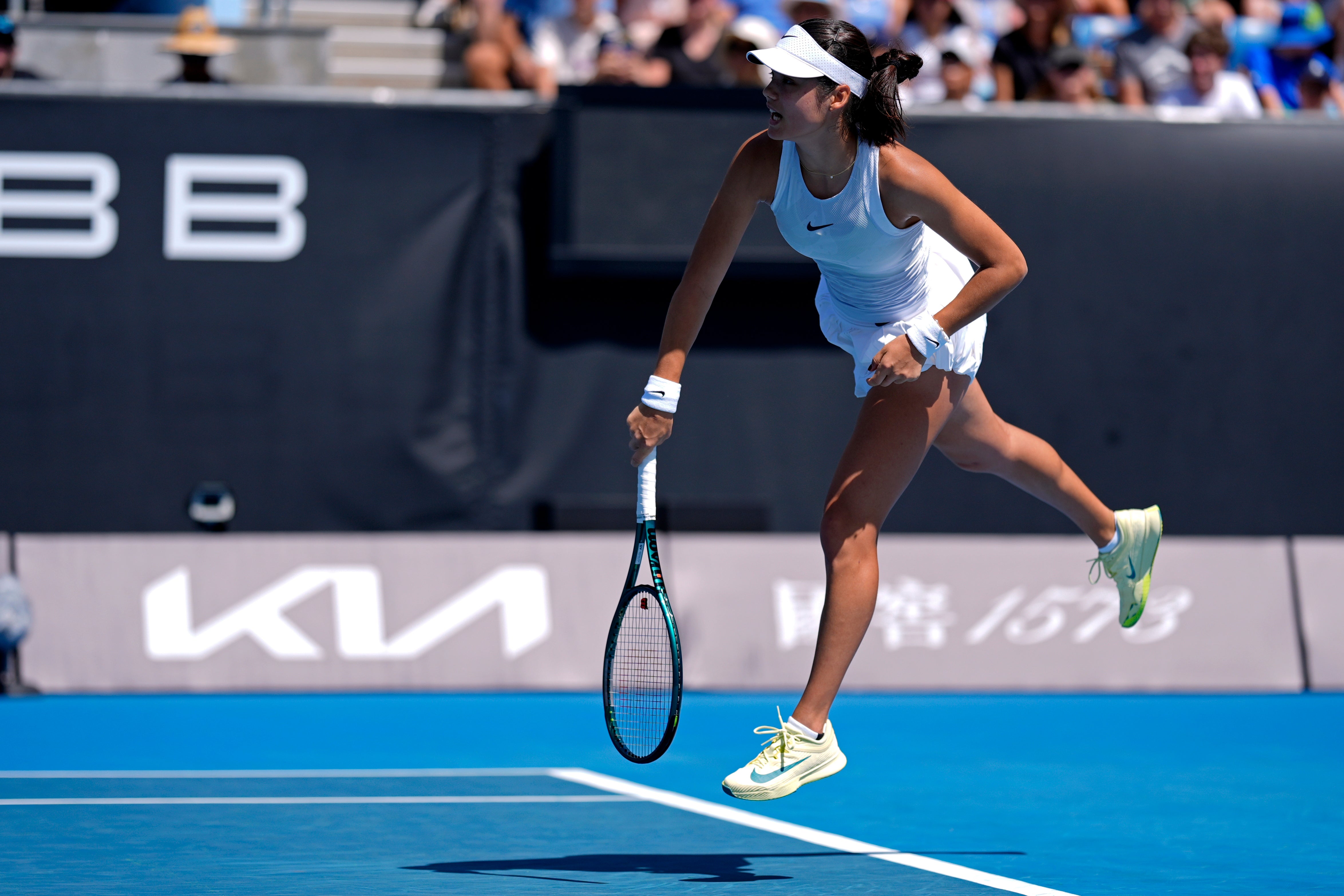 Emma Raducanu served 15 double faults (Asanka Brendon Ratnayake/AP)