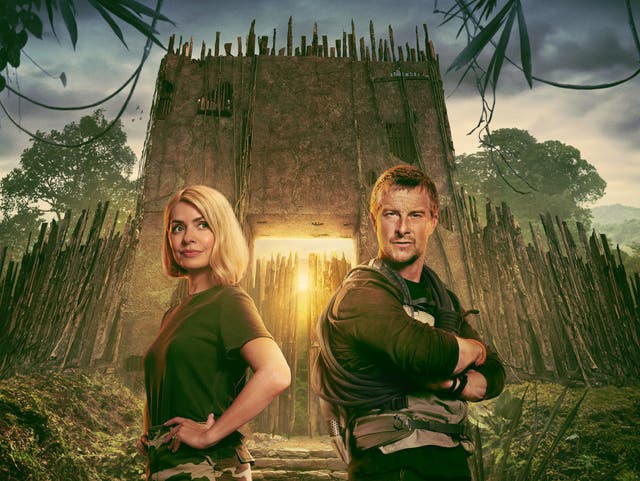 <p>Celebrity Bear Hunt stars Bear Grylls and is hosted by Holly Willoughby </p>
