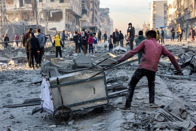 Destroços em Gaza
