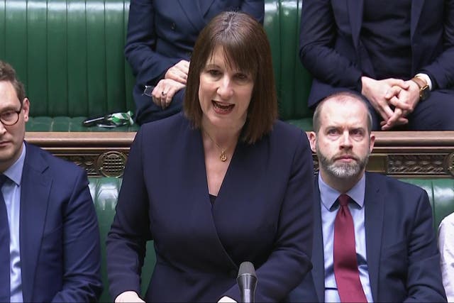 Chancellor of the Exchequer Rachel Reeves speaking in the Commons on Tuesday (House of Commons/UK Parliament/PA)