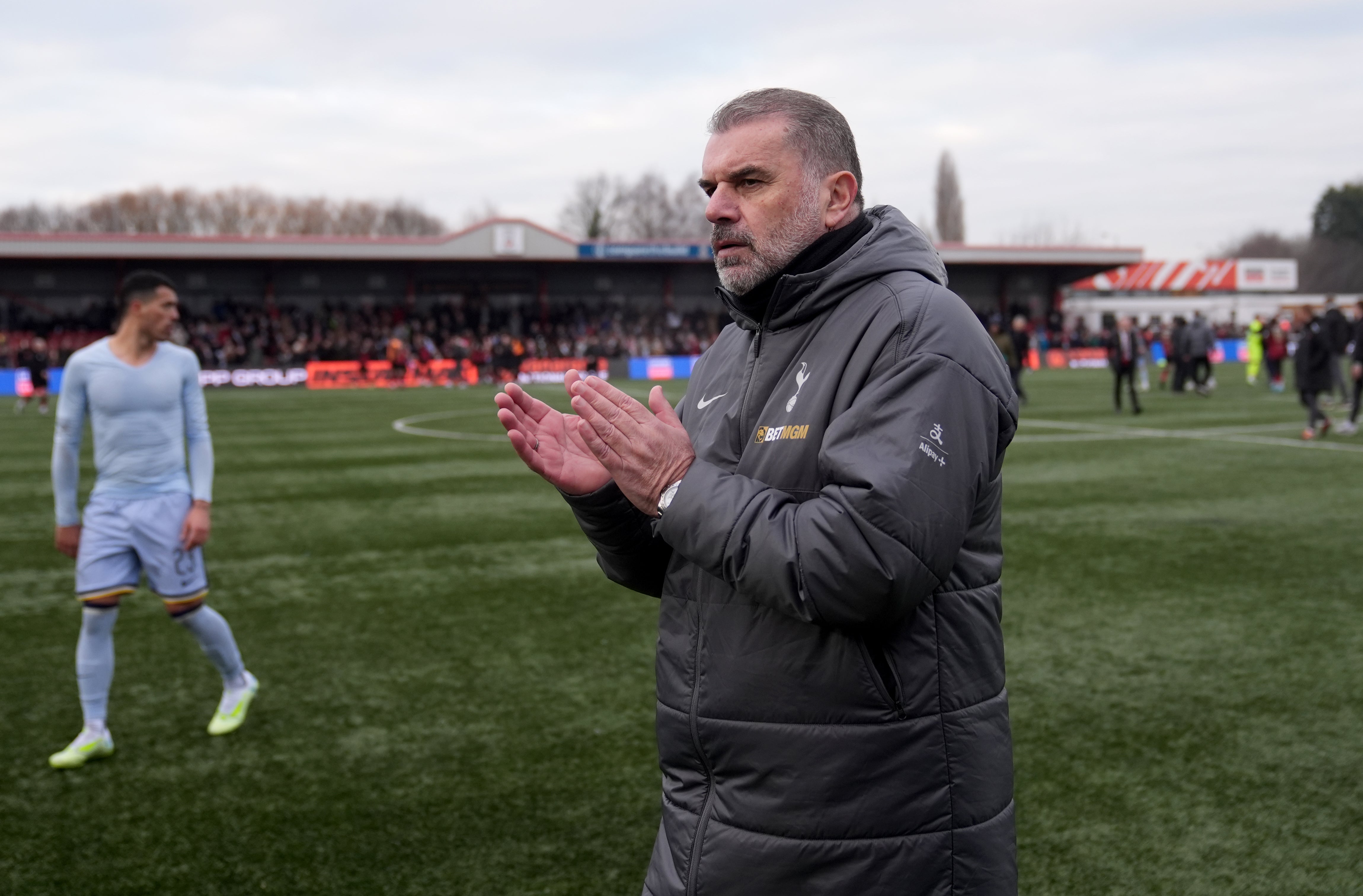 Tottenham manager Ange Postecoglou said 90 per cent of the Tamworth supporters behaved well