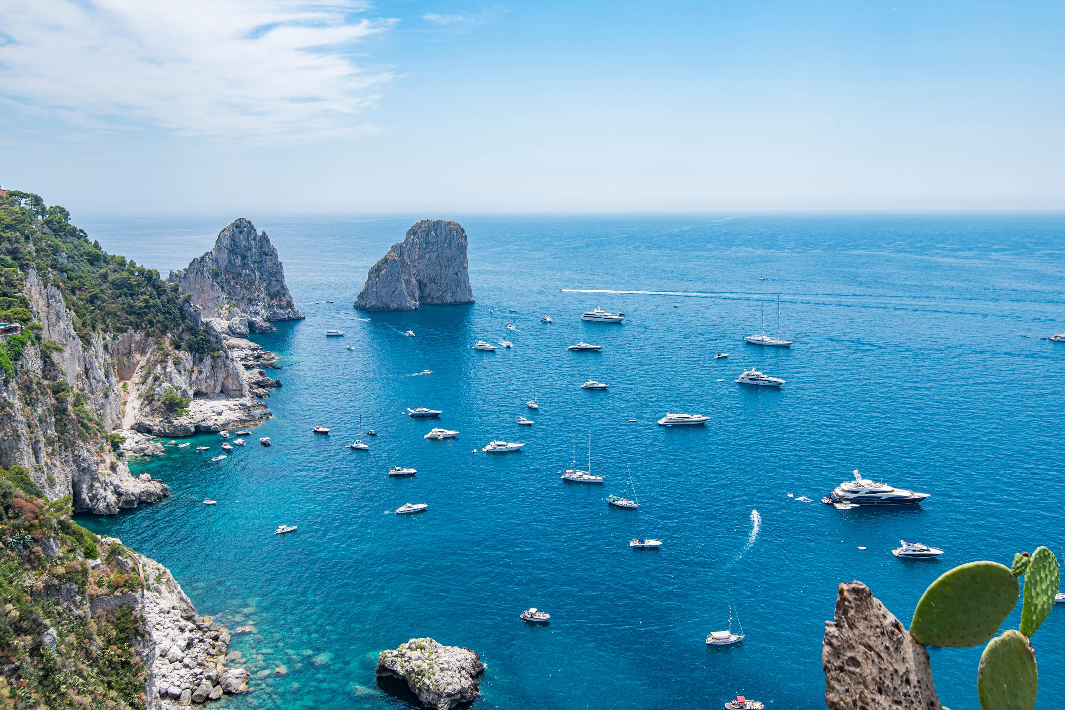 The island of Capri proposed a barrier of buoys to stop boats from sailing too close to shore