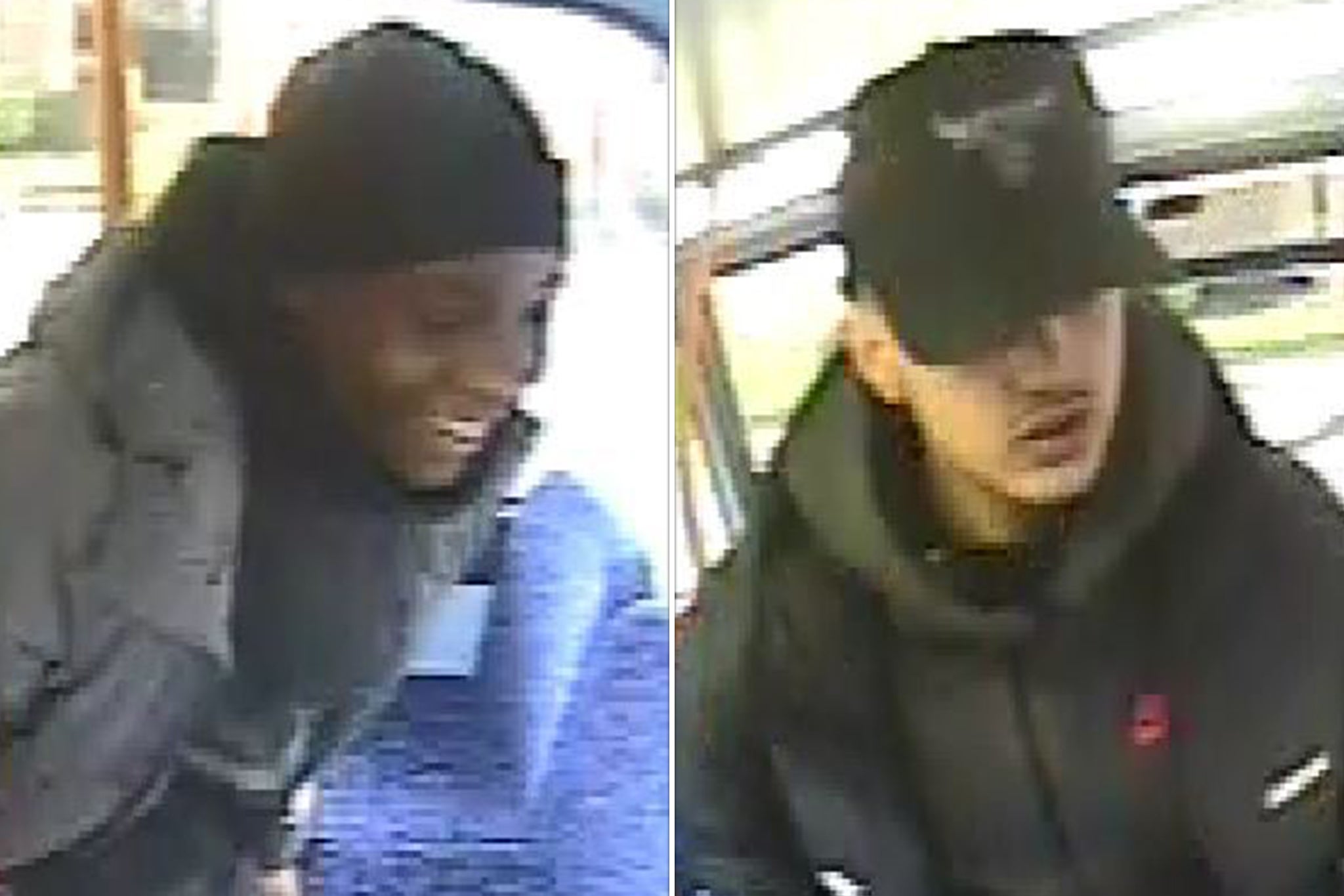 Colin Chabikwa, 15, (left)and Mosawar Zazi, 16 are pictured on a bus in Woolwich