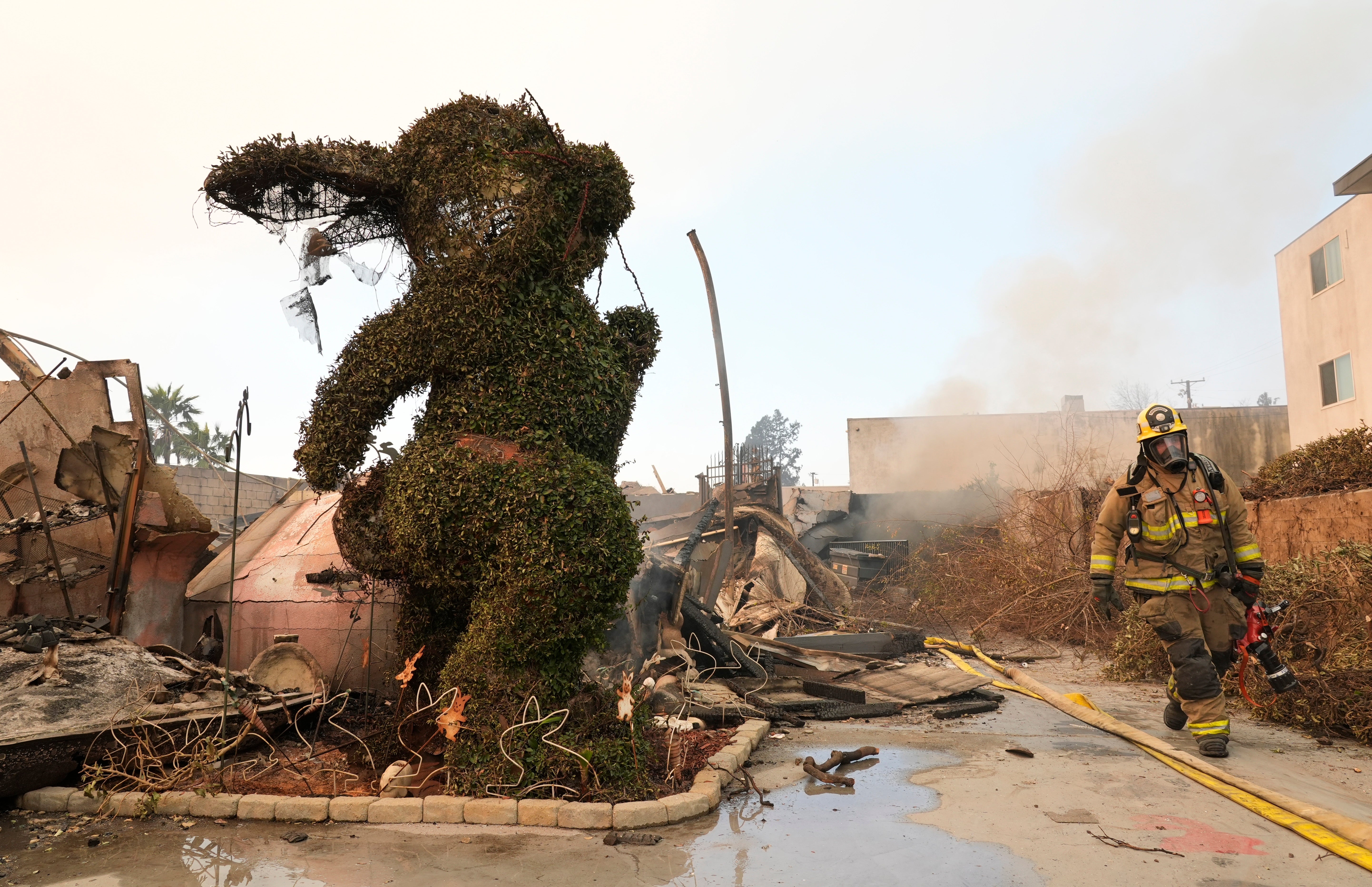 The destroyed Bunny Museum was one of many key LA landmarks to perish in the Southern California wildfires