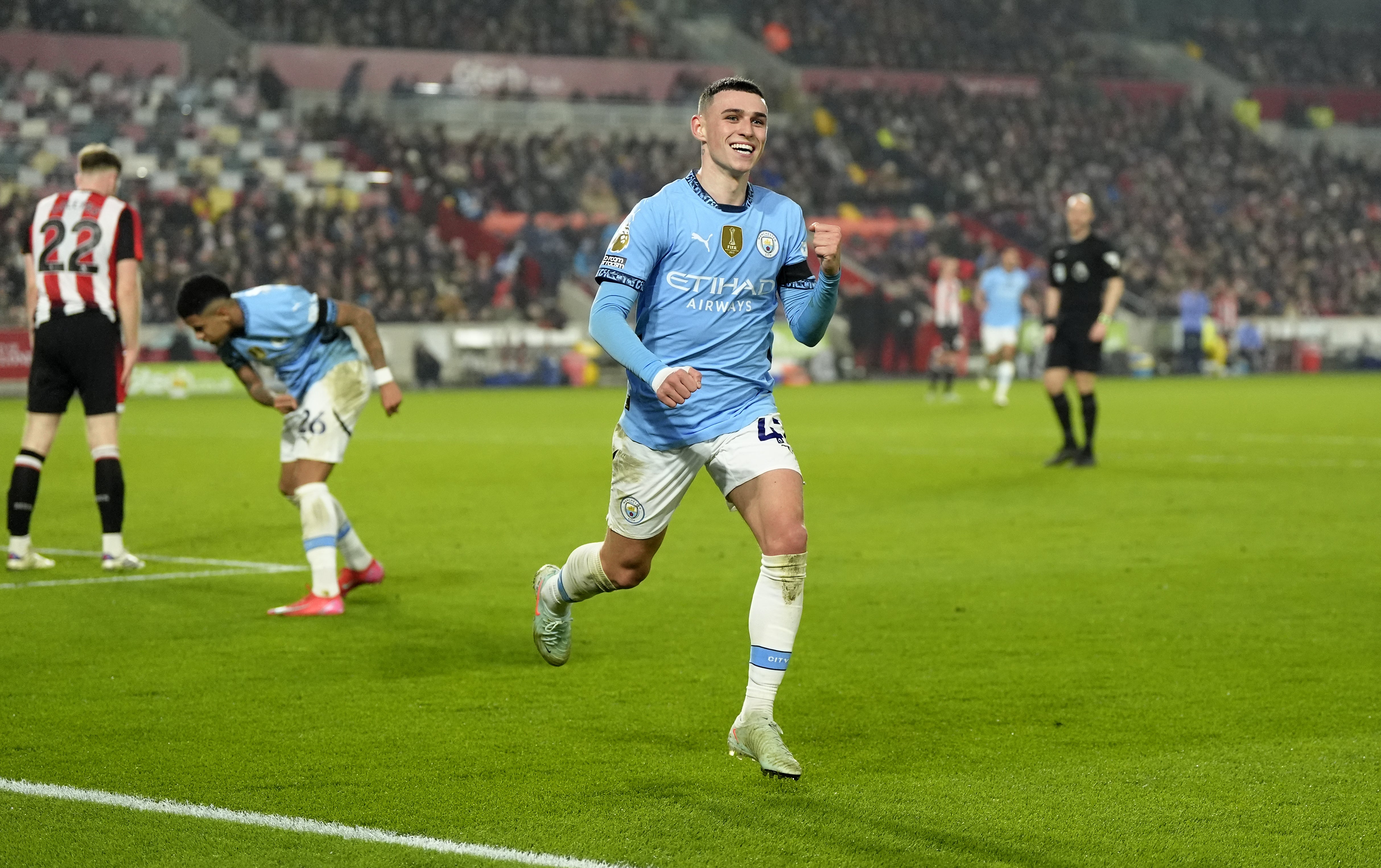 Phil Foden scored twice for City