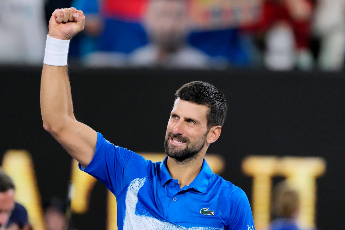 When does Novak Djokovic play Tomas Machac at Australian Open and how can I watch on TV?