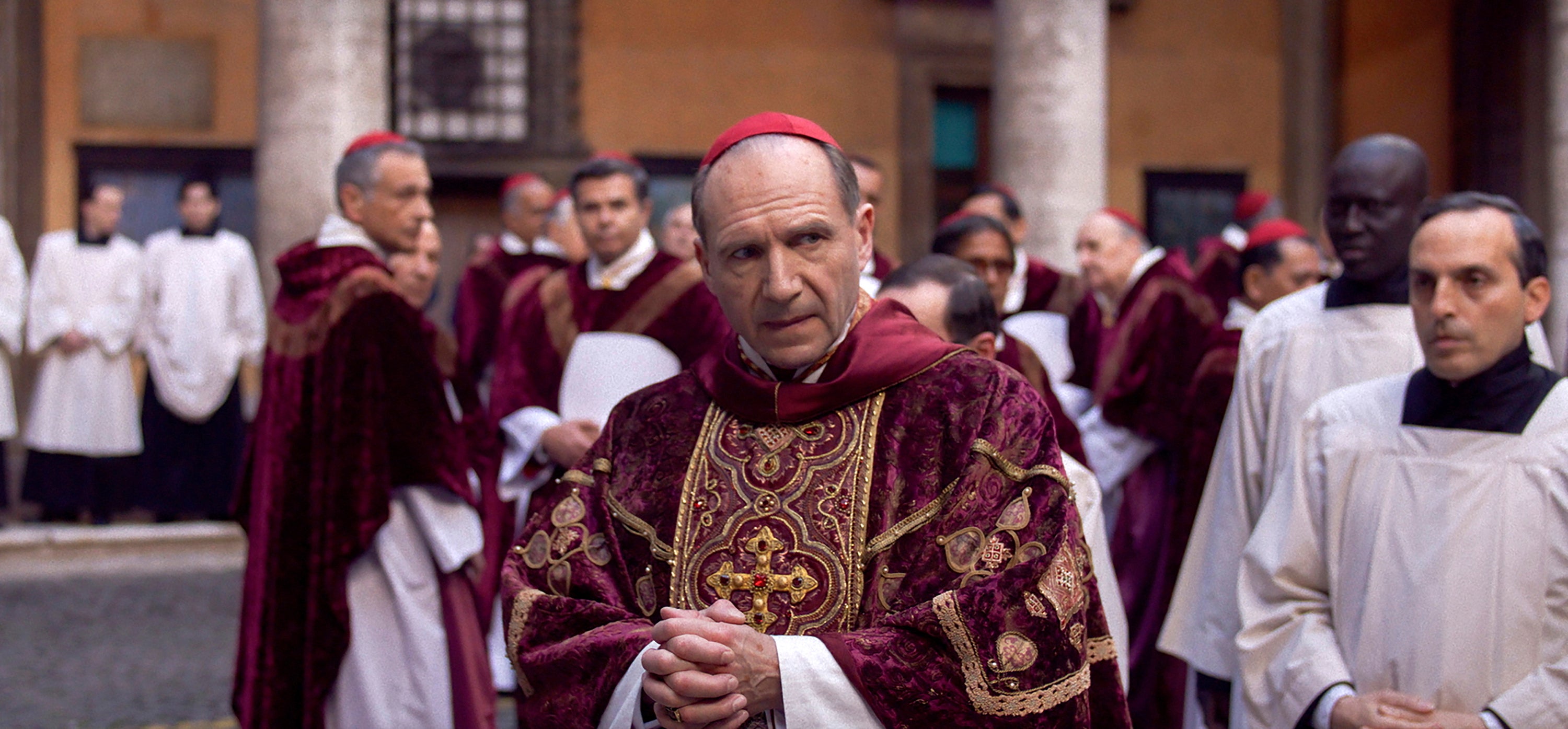 Ralph Fiennes in a scene from ‘Conclave’