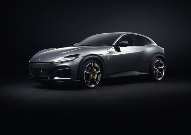 <p>The first electric Ferrari could look similar to the four-door Purosangue</p>