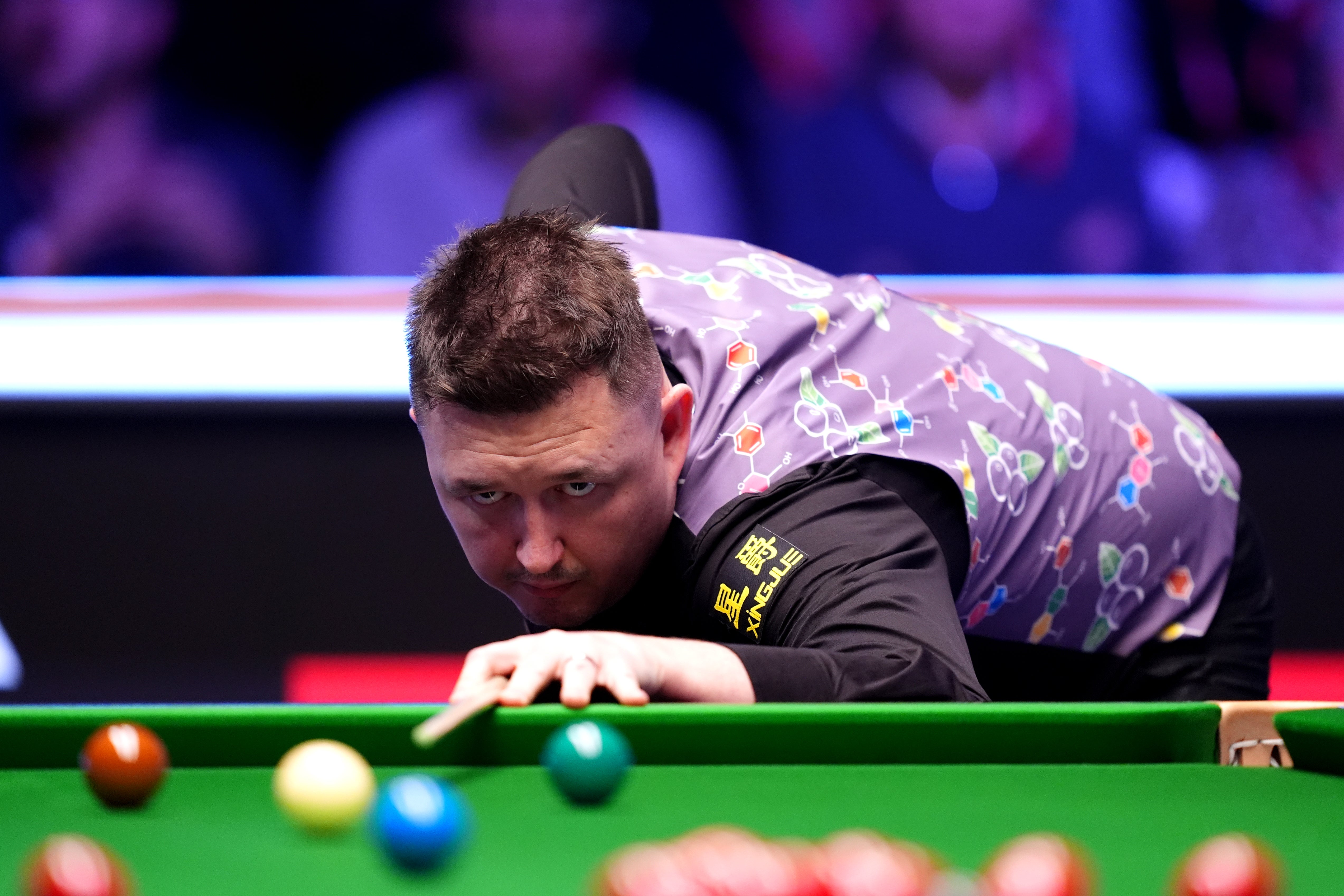 Kyren Wilson’s waistcoat had been designed by a 12-year-old girl called Serena, who won a national competition