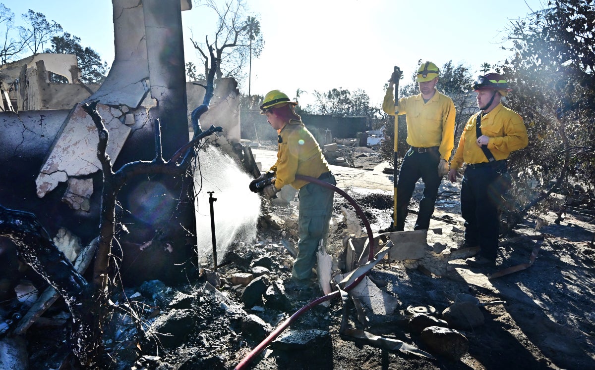 LA fires live updates: Wind speeds decline as officials warn sudden gusts and dry conditions could still help spark fires