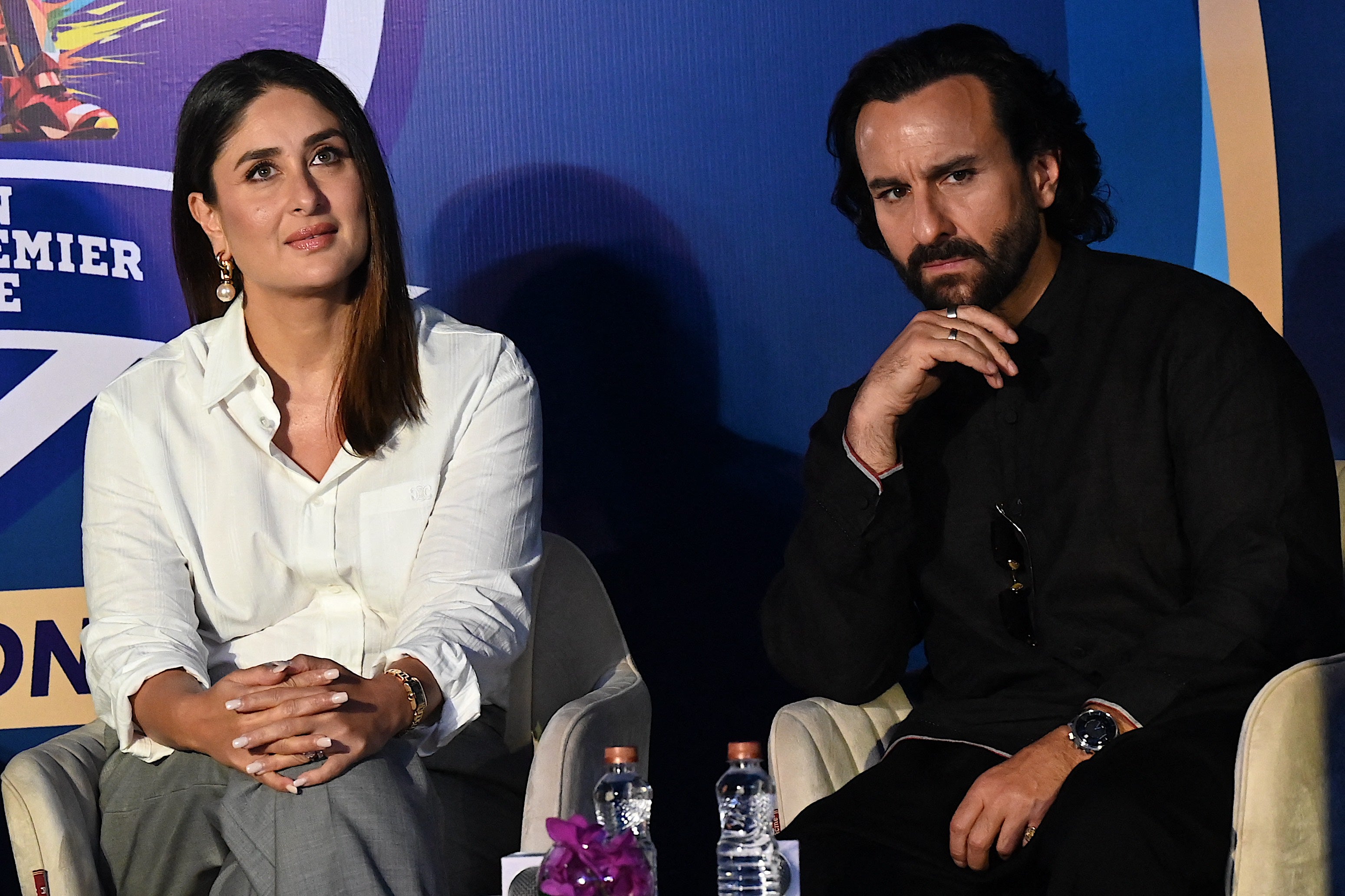 Bollywood actress Kareena Kapoor Khan (left) and Saif Ali Khan