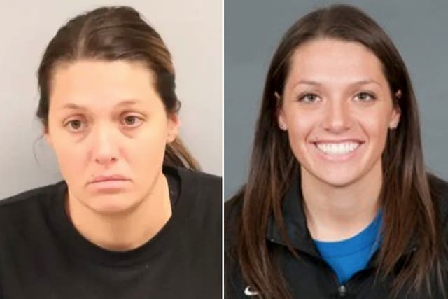 <p>A Villanova college basketball star and 5th grade elementary school teacher (pictured) has been arrested after she allegedly abused a 13-year-old boy for four years who went on to father their child </p>