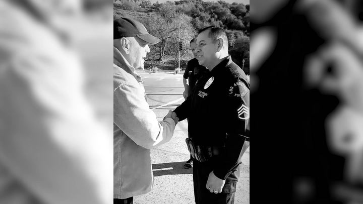 <p>Bruce Willis thanks LA wildfire first responders in rare public appearance.</p>