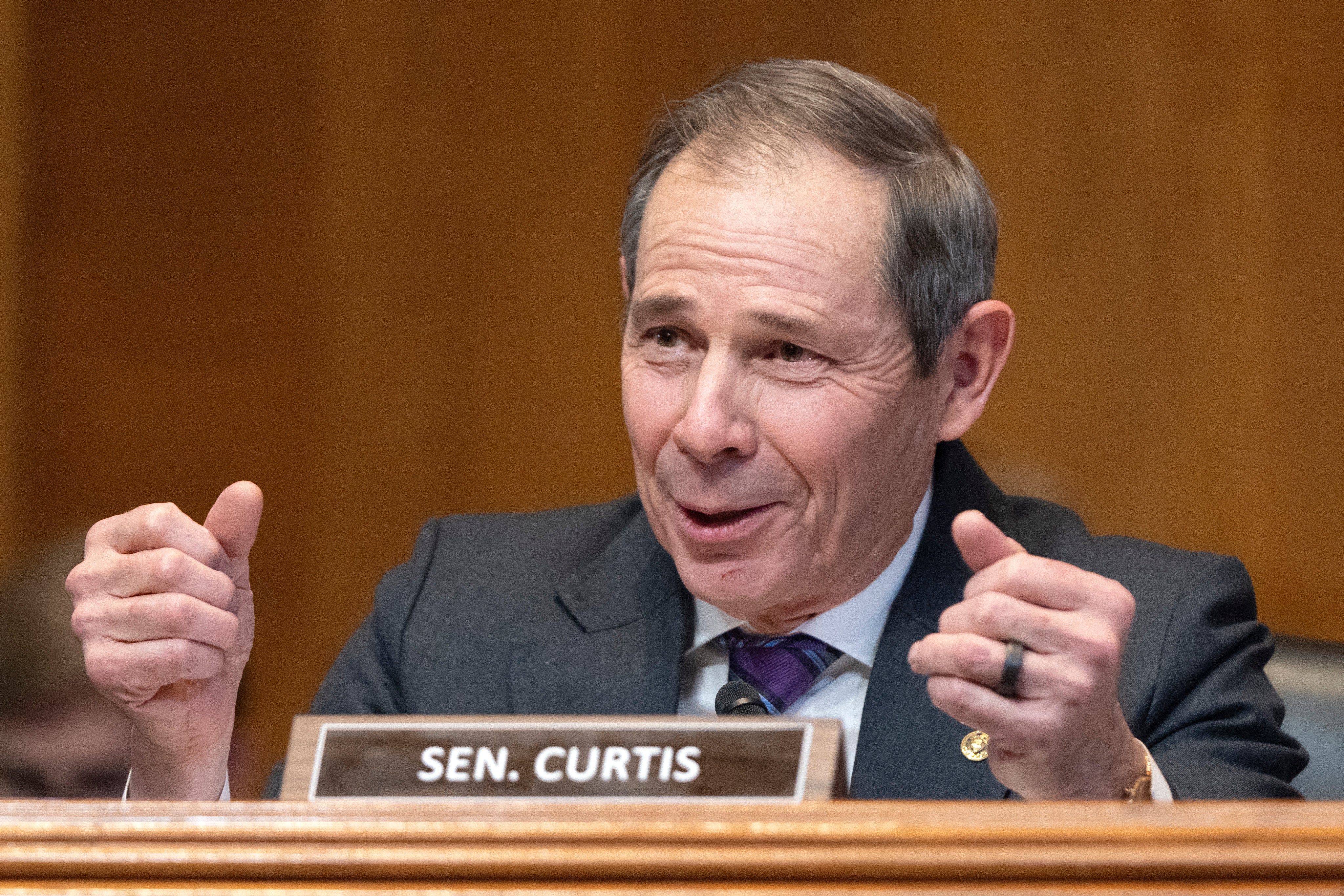 Sen. John Curtis (R-Utah) co-sponsored the legislation. (Copyright 2025 The Associated Press. All rights reserved.)
