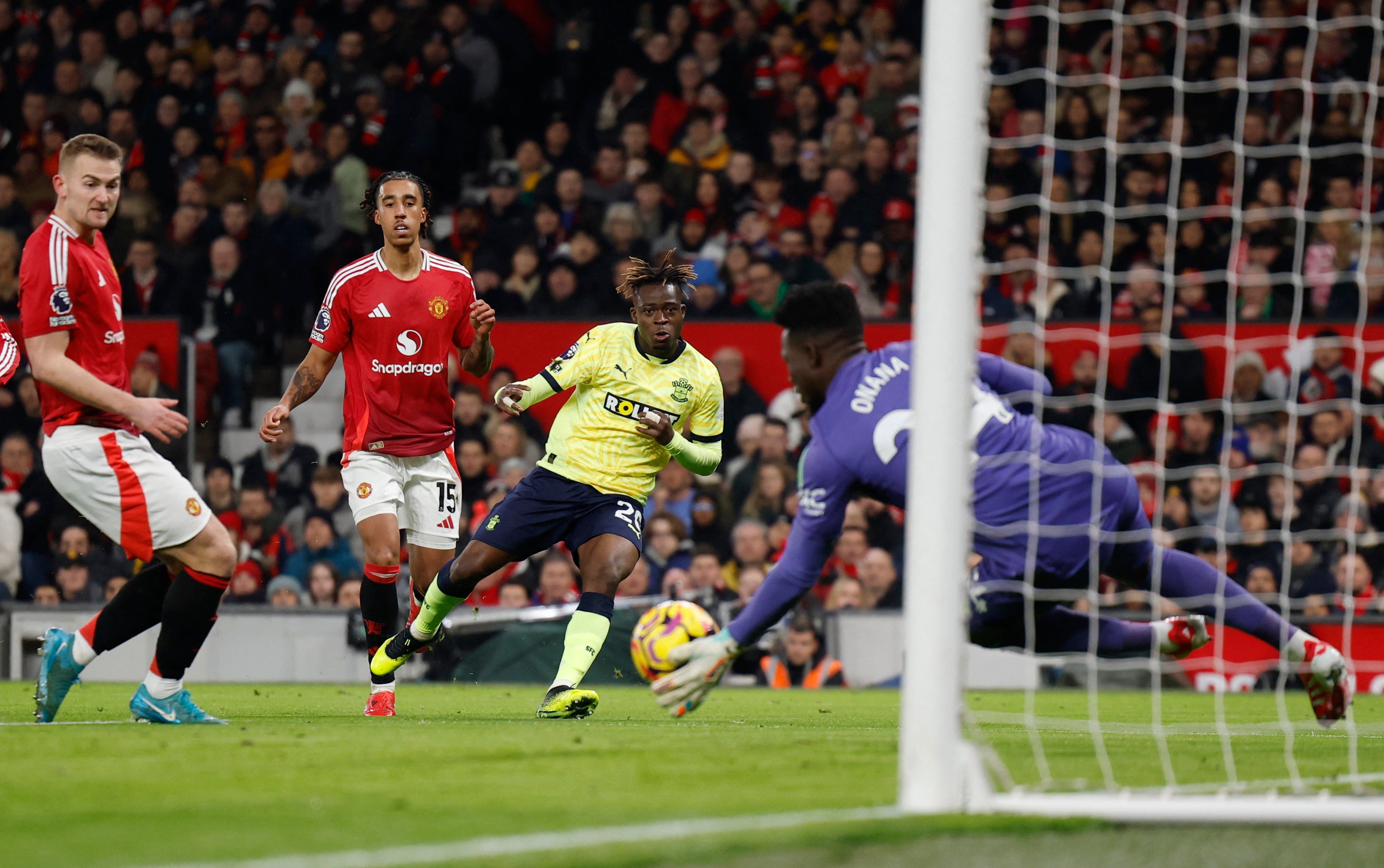 Andre Onana had a fine night to keep Man Utd in the contest during the first half