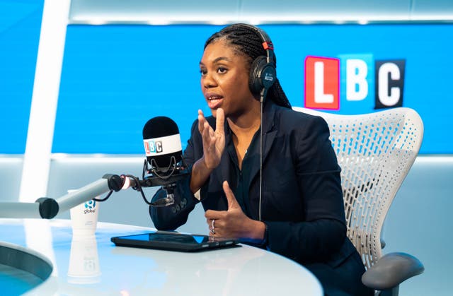 <p>Tory leader Kemi Badenoch speaking on LBC Radio</p>