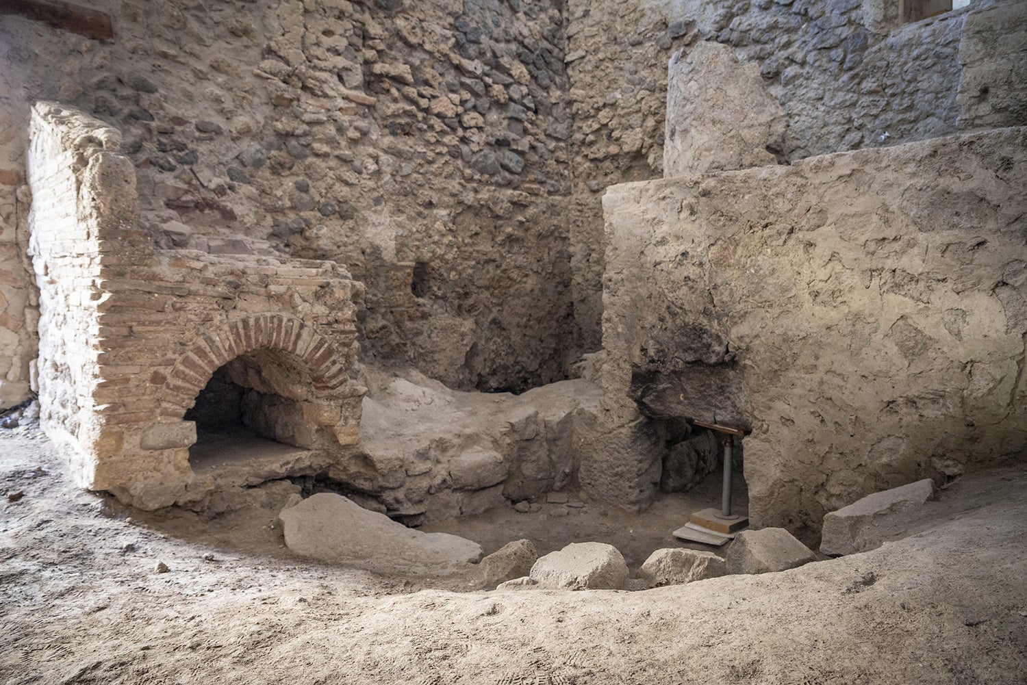 The boiler room of the private bathhouse