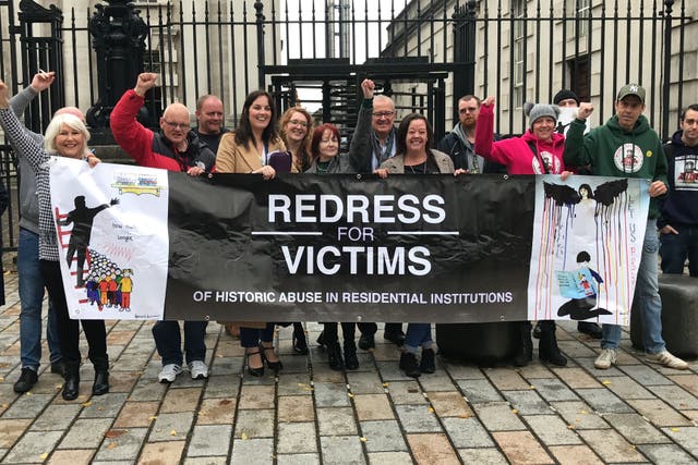 Survivors of historical institutional abuse celebrating outside The Court of Appeal (PA)