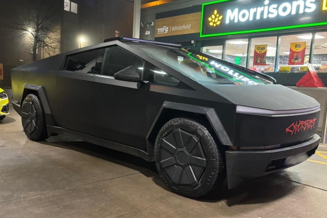 The Tesla Cybertruck was stopped in Whitefield (Greater Manchester Police/PA)