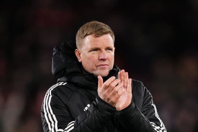 Head coach Eddie Howe has warned of more short-term pain as Newcastle attempt to build for a brighter future (John Walton/PA)