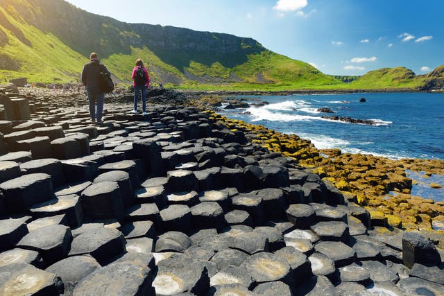 <p>Tourists have been leaving coins at the Giant’s Causeway</p>