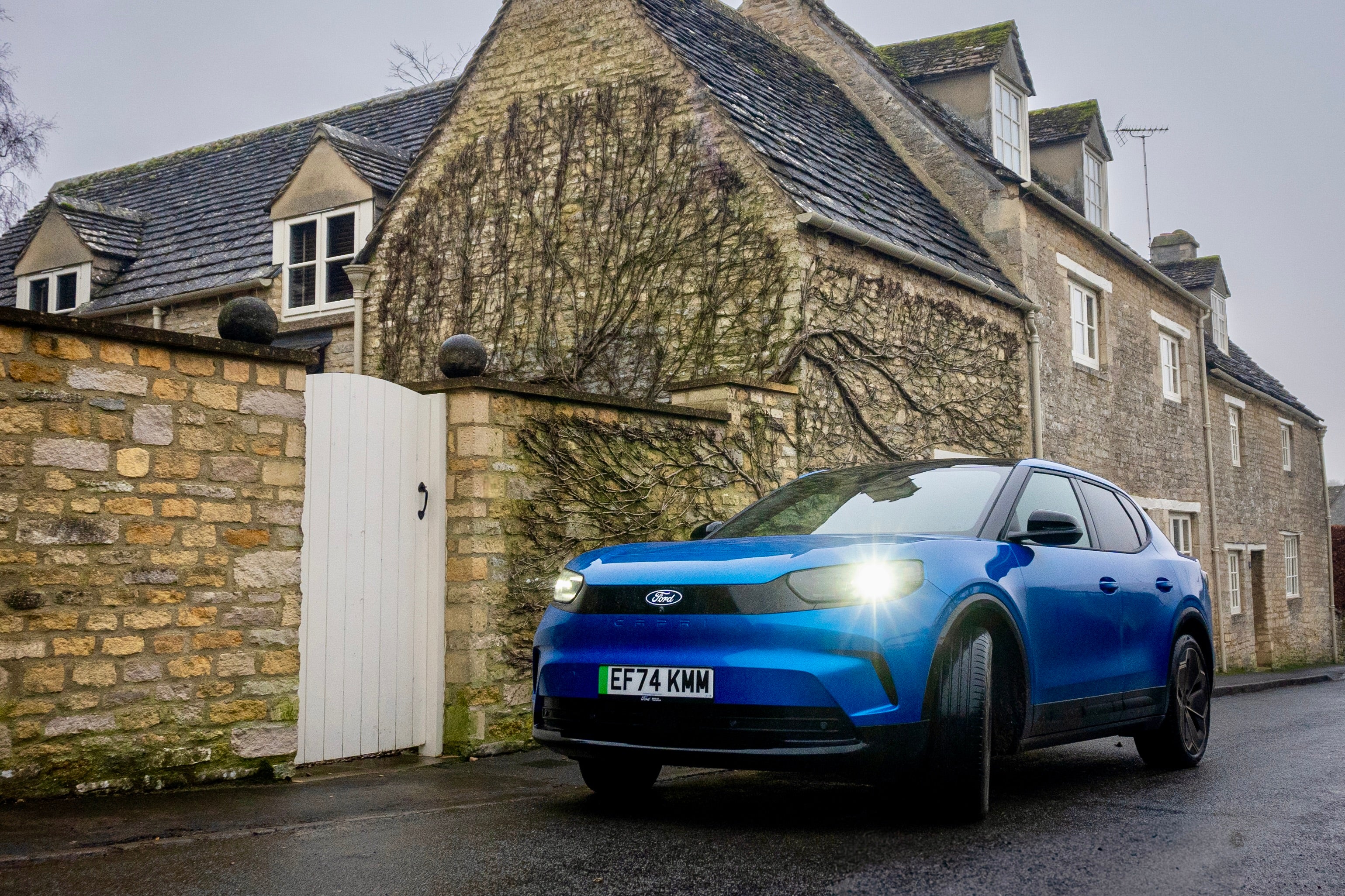 The new all-electric Ford Capri felt at home in our test in the Cotswolds