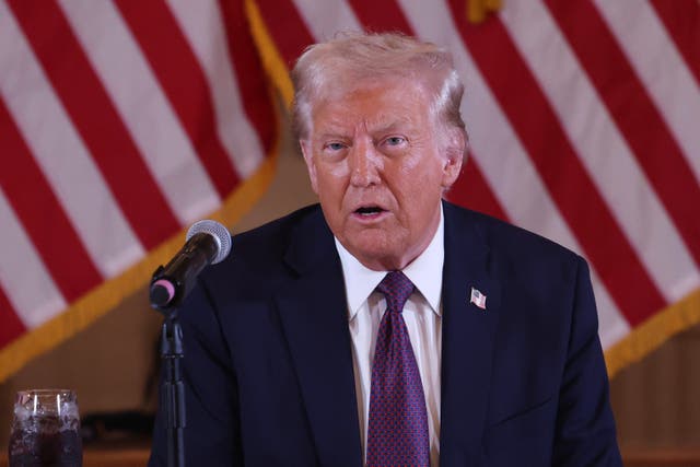 <p>US President-elect Donald Trump speaks during a meeting with Republican governors at the Mar-a-Lago Club on January 09, 2025 in Palm Beach, Florida</p>