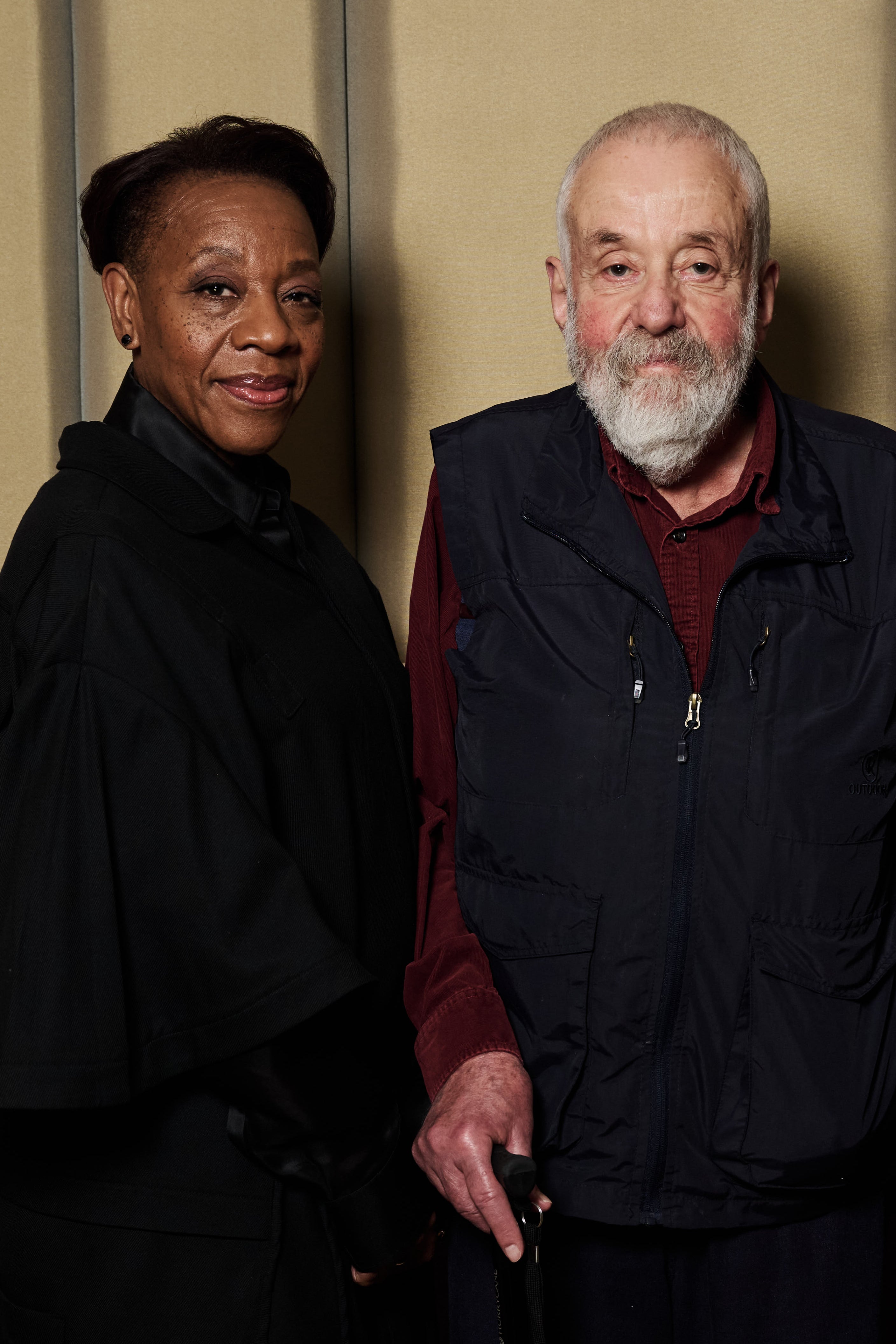 Long-time collaborators: Jean-Baptiste and her ‘Hard Truths’ director Mike Leigh