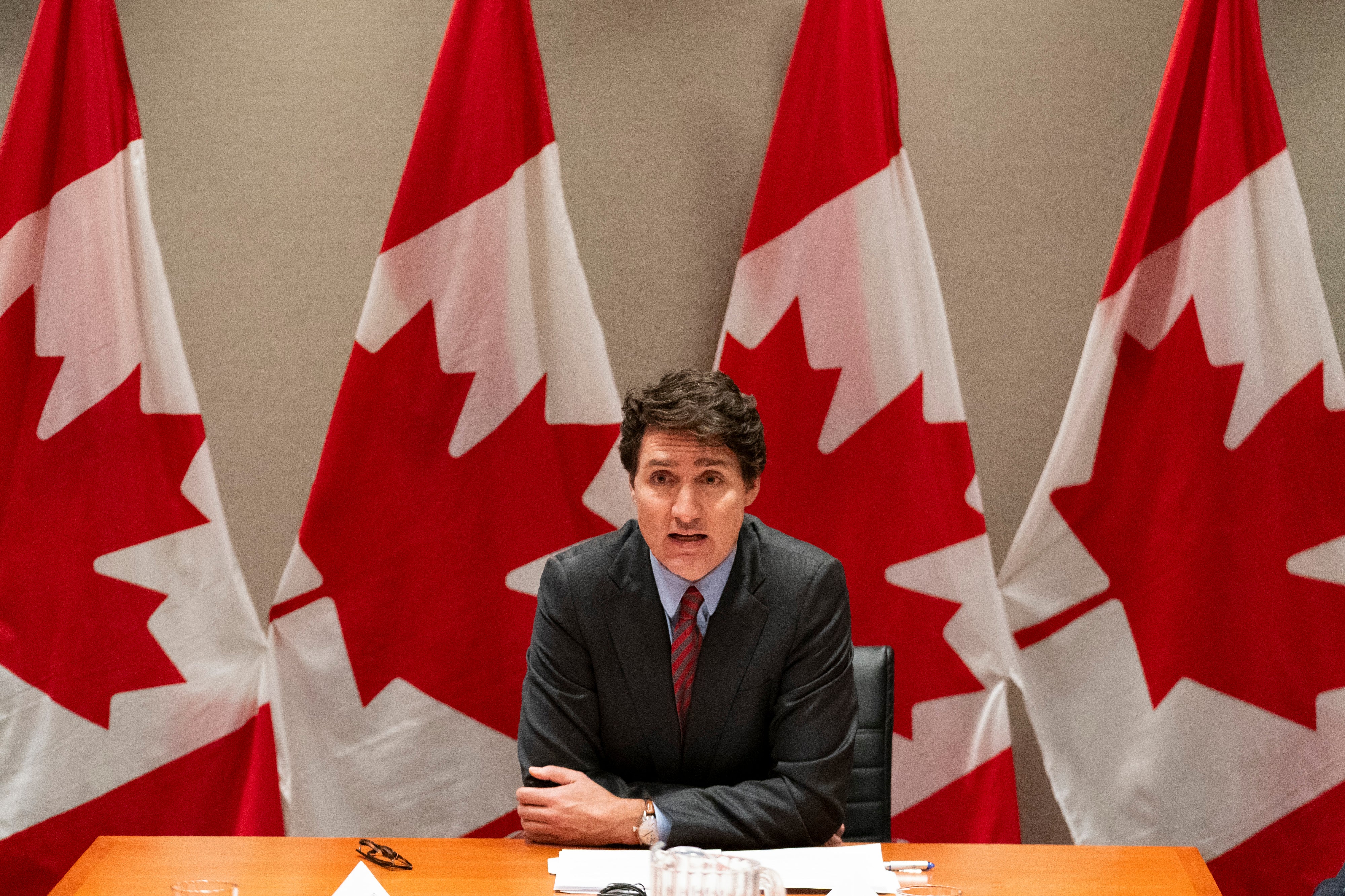 Prime Minister Justin Trudeau delivers remarks before chairing the meeting of the Council on Canada-U.S. Relation