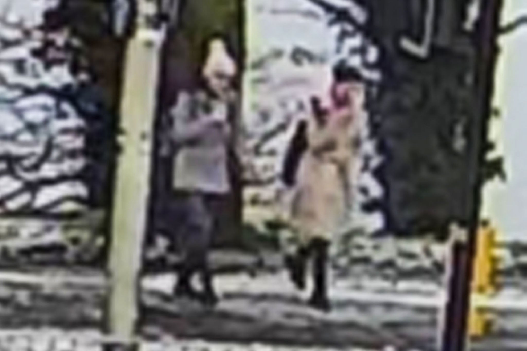 CCTV footage from an earlier sighting of the sisters