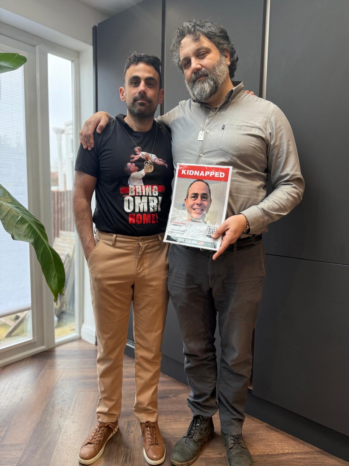 Moshe (left) and Adam have been campaigning to bring their family members back