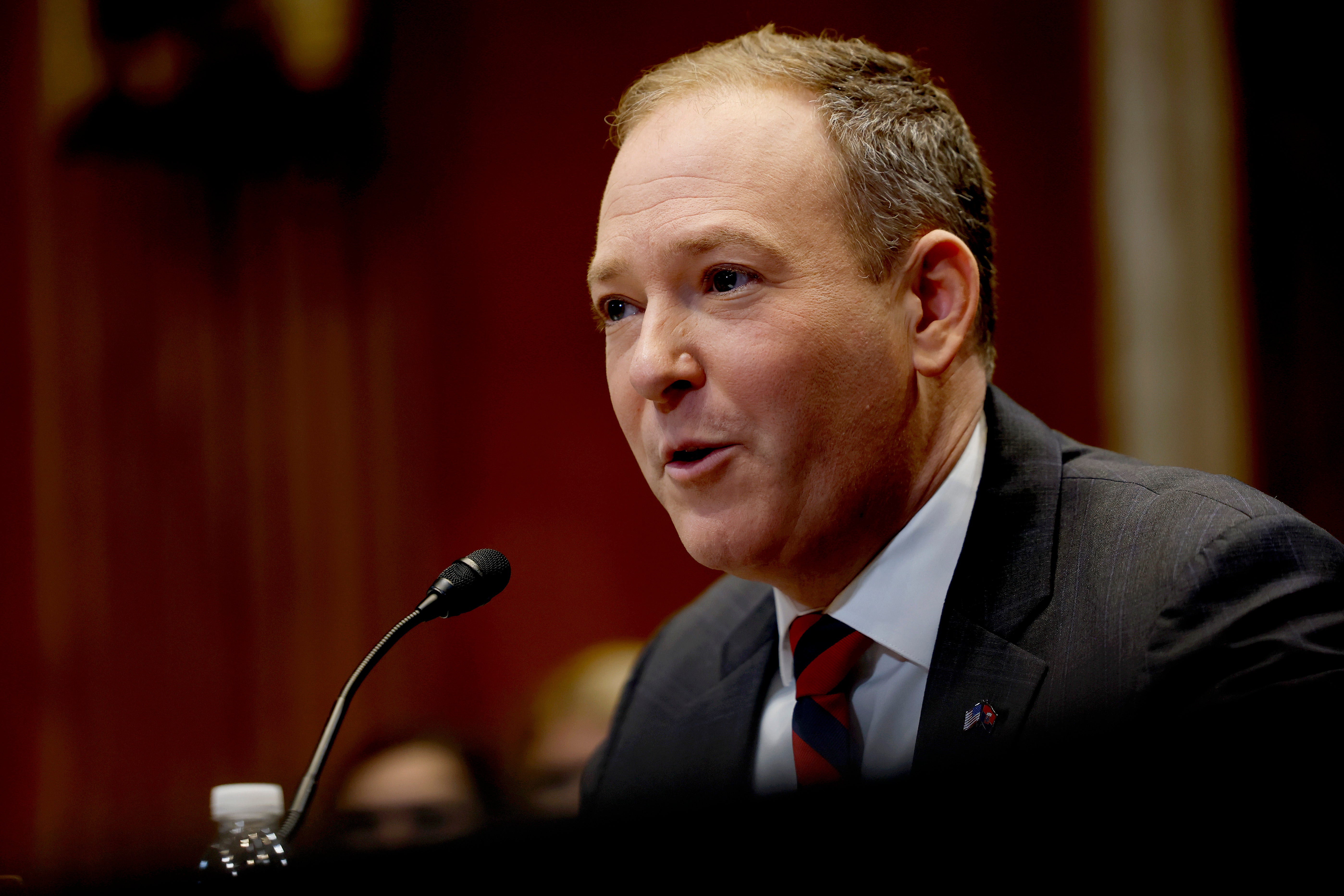 Former Rep. Lee Zeldin, President-elect Donald Trump’s nominee to be Administrator of the Environmental Protection Agency, speaks during his Senate confirmation hearing in Washington, D.C., on Thursday. Zeldin declined to commit to rolling back an ‘EV mandate’