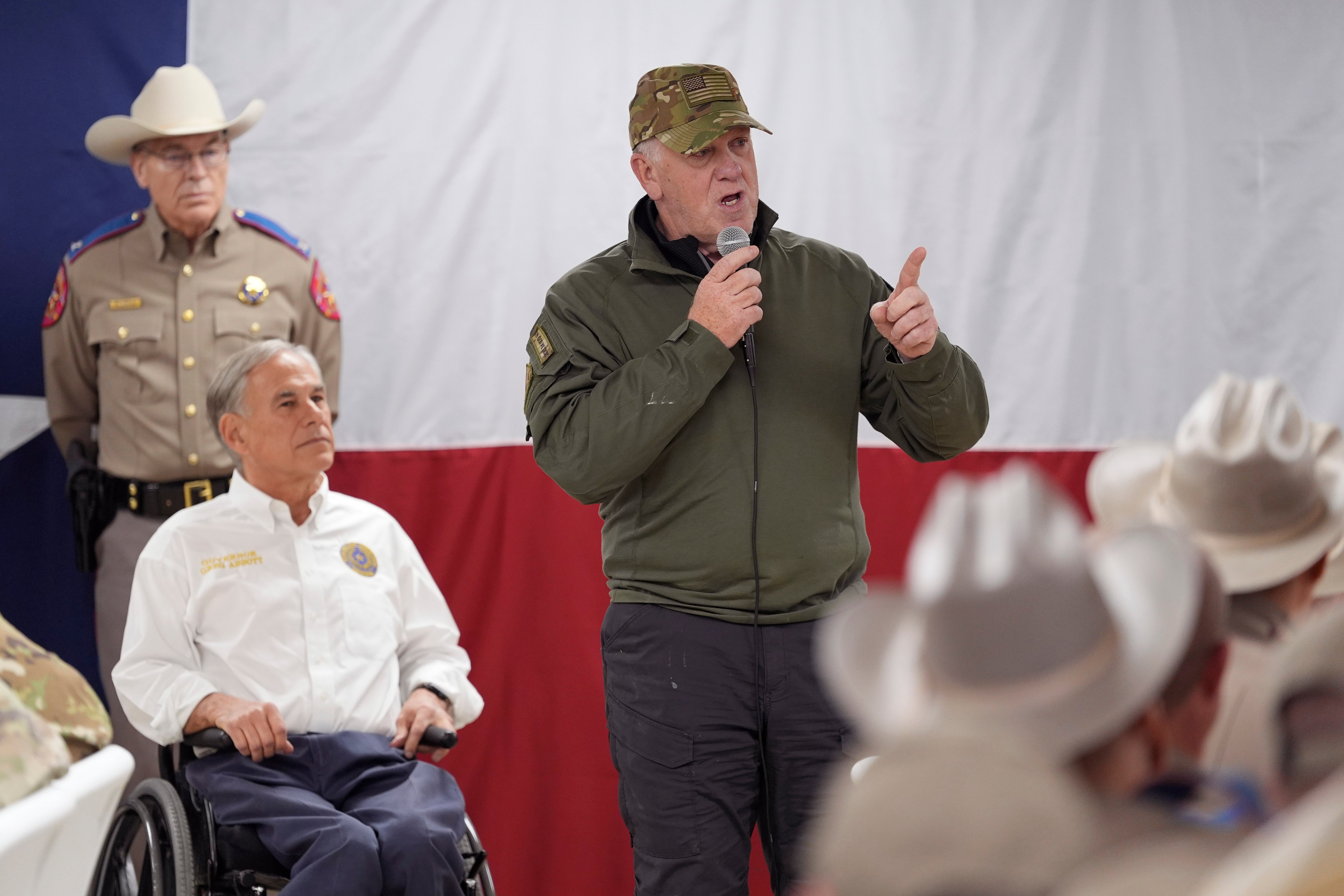 Trump’s ‘border czar’ Tom Homan, center, is expected to implement the president-elect’s ‘mass deportation operation’