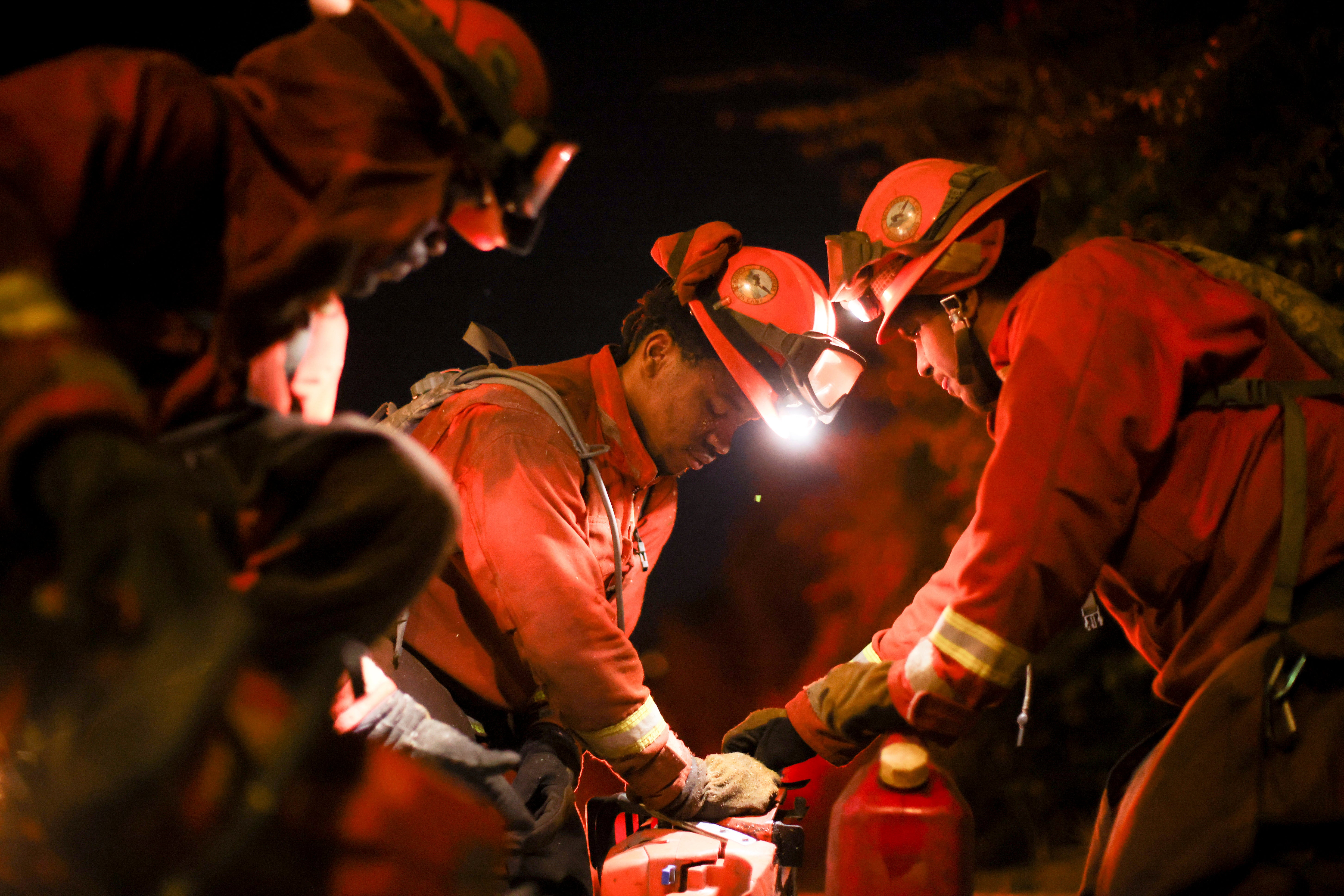 California Wildfires Inmates Firefighters