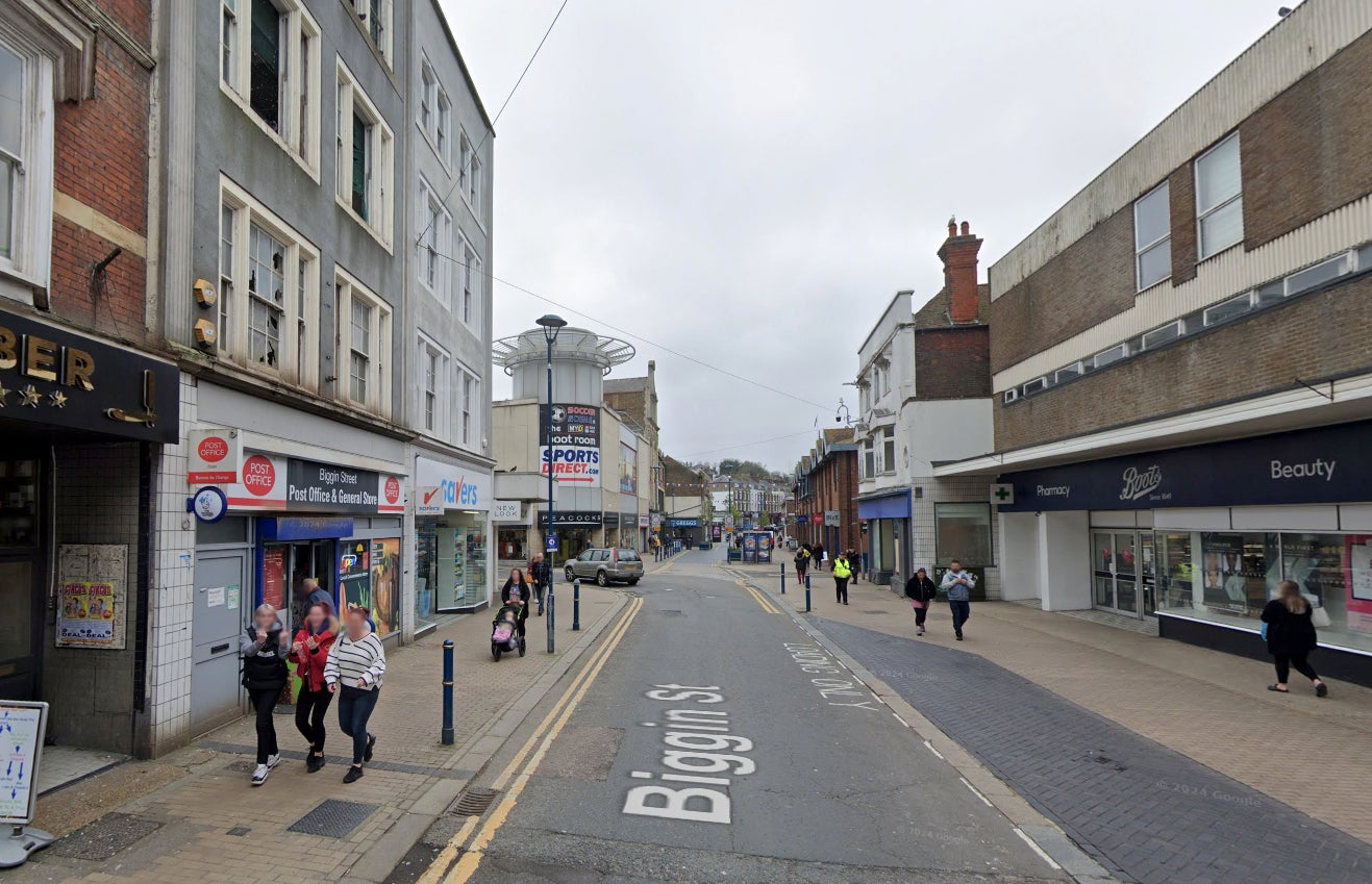 Biggin Street, where the alleged stabbing took place